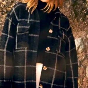 Z Supply Plaid Tucker Jacket NWOT, Soft, fuzzy, slouchy